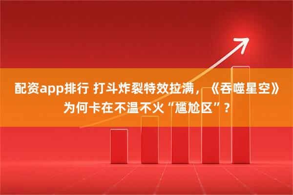 配资app排行 打斗炸裂特效拉满，《吞噬星空》为何卡在不温不火“尴尬区”？